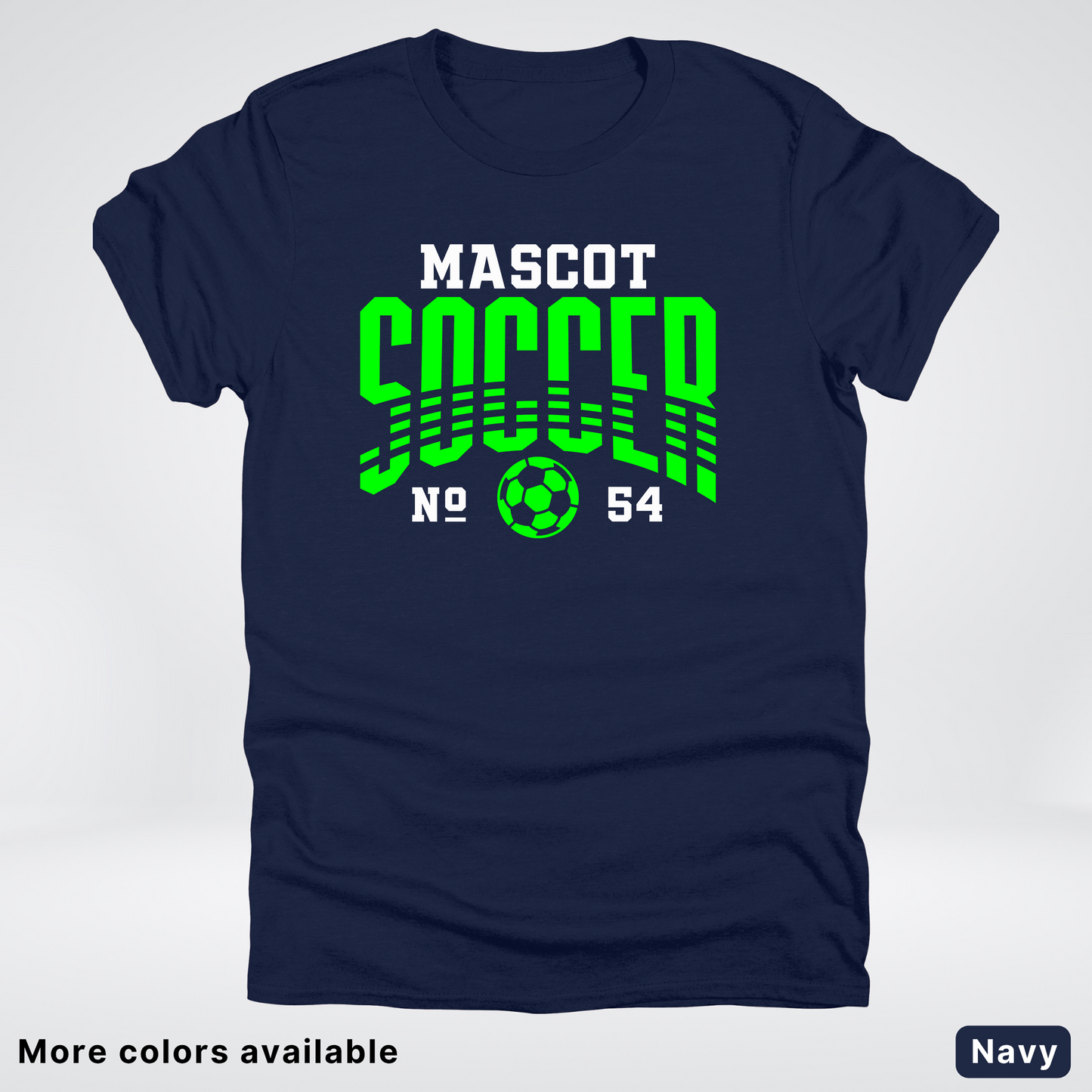 Custom Mascot & Number – Green Design 08 - Soccer T-Shirt