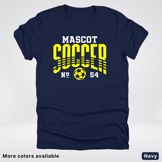 Custom Mascot & Number – Yellow Design 06 - Soccer T-Shirt