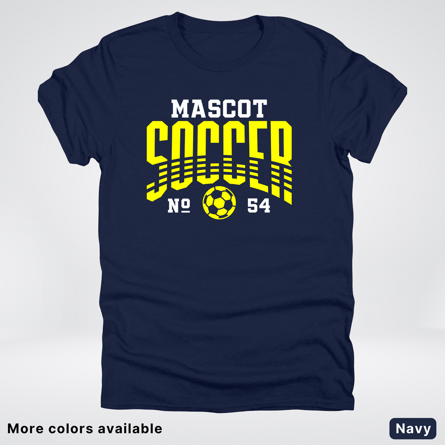 Custom Mascot & Number – Yellow Design 06 - Soccer T-Shirt