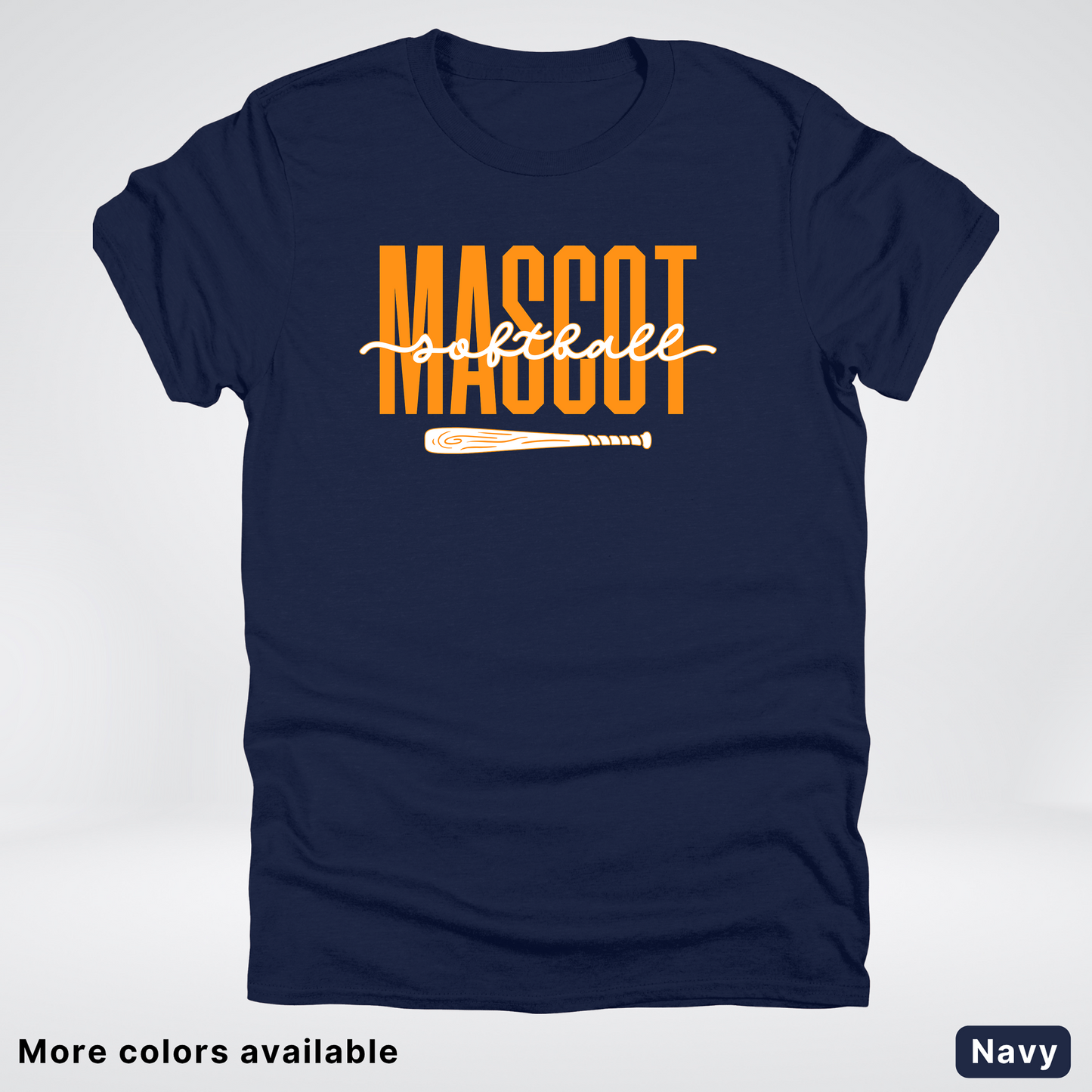 Custom Mascot – Orange - Softball Design 33 T-Shirt