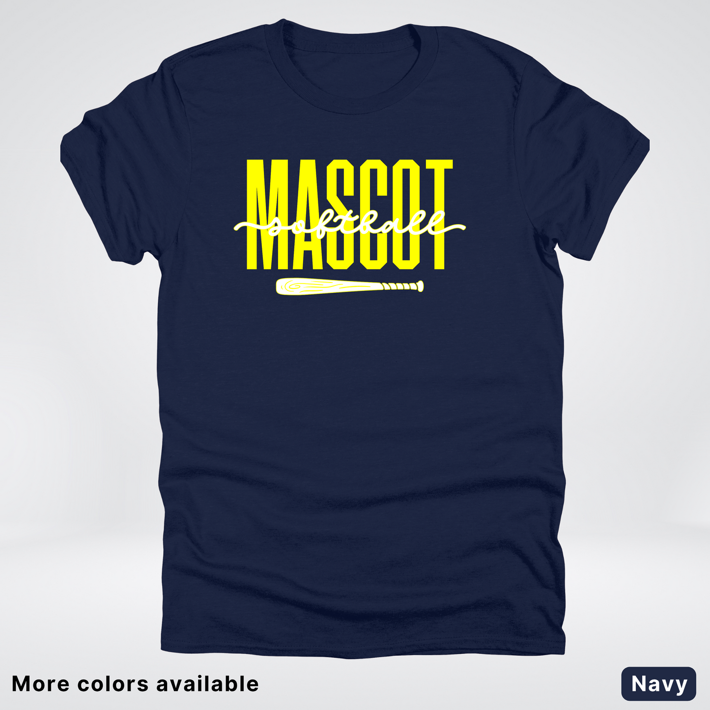 Custom Mascot – Yellow - Softball Design 32 T-Shirt