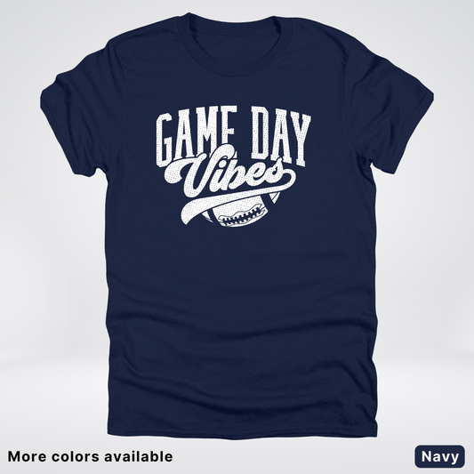 Game Day Vibes - White Design 2 - Football T-Shirt