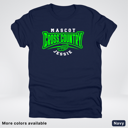 Custom Mascot & Name – Green Design – Cross Country 09 - T-Shirt