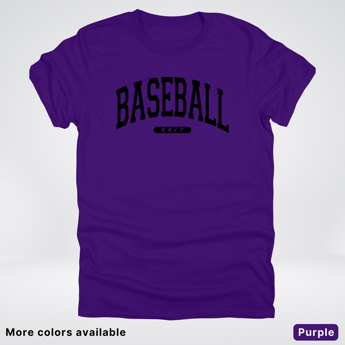 BASEBALL 24/7 Black Design T-Shirt