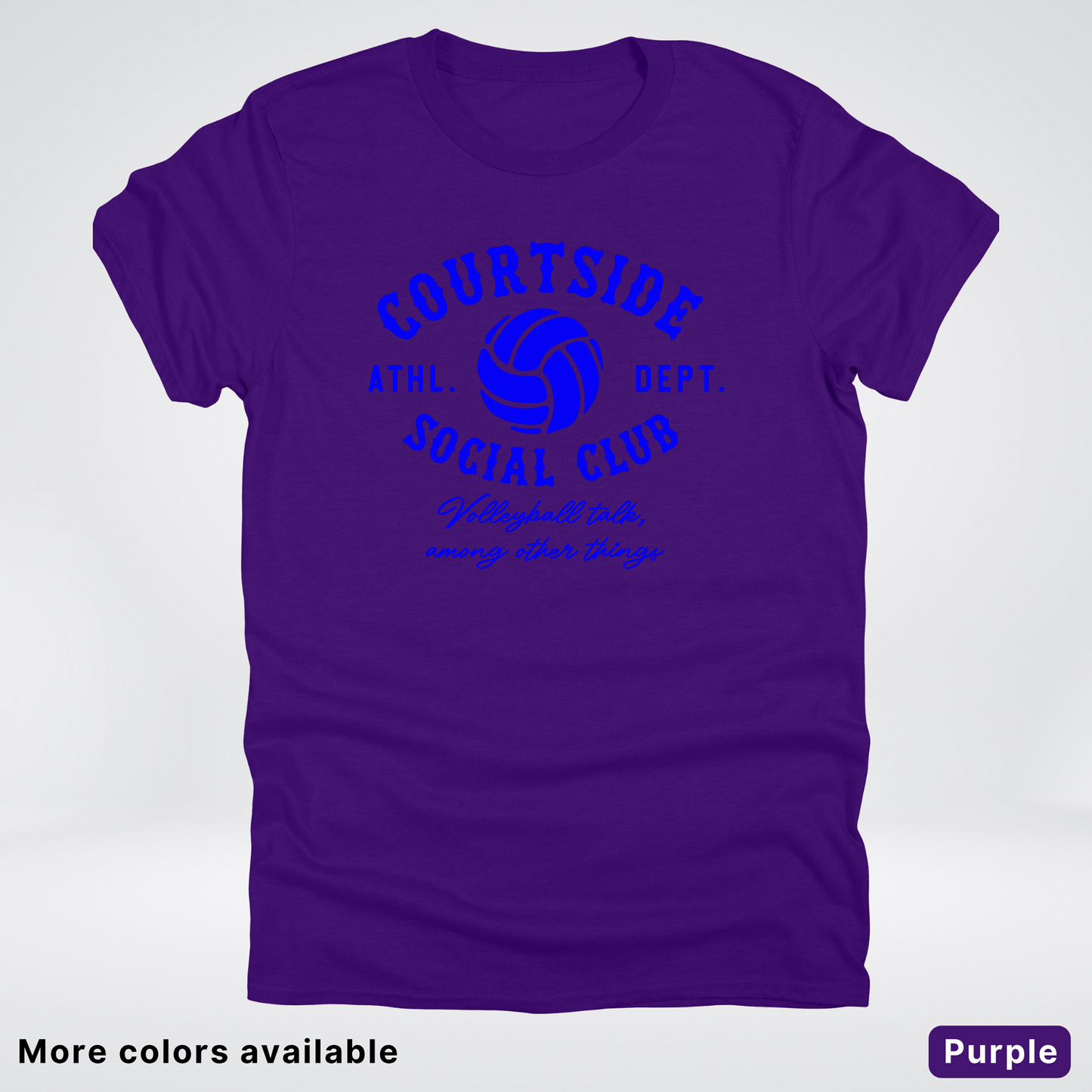 Courtside Social Club – Blue Design – Volleyball T-Shirt