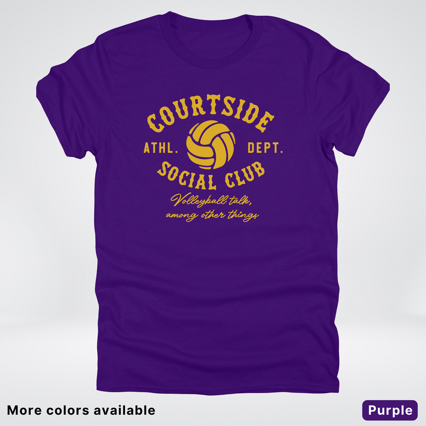 Courtside Social Club – Gold – Volleyball Design T-Shirt
