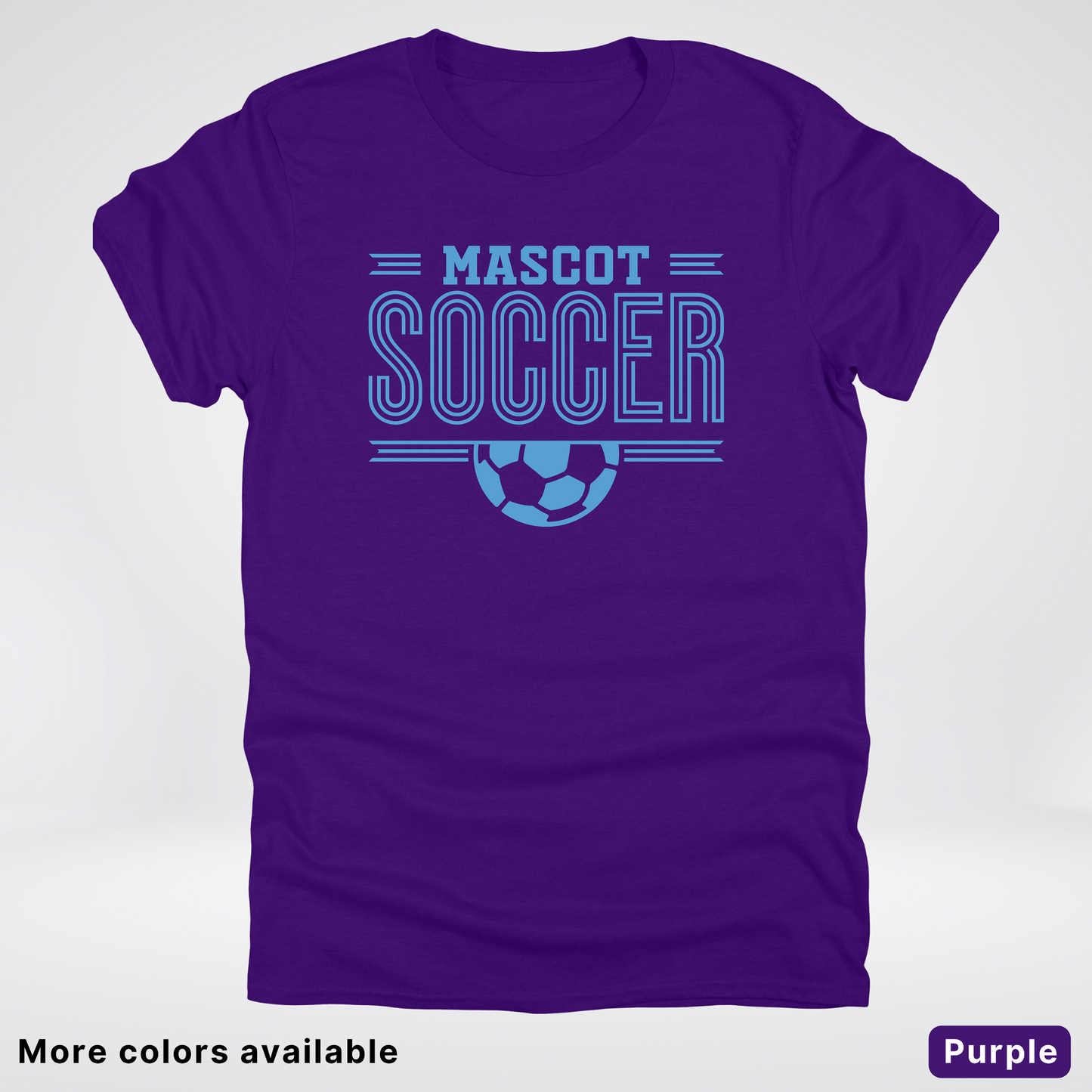 Custom Mascot – Light Blue Design 23 - Soccer T-Shirt
