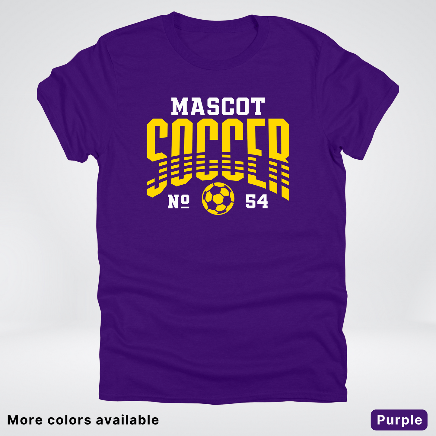 Custom Mascot & Number – Gold Design 04 - Soccer T-Shirt