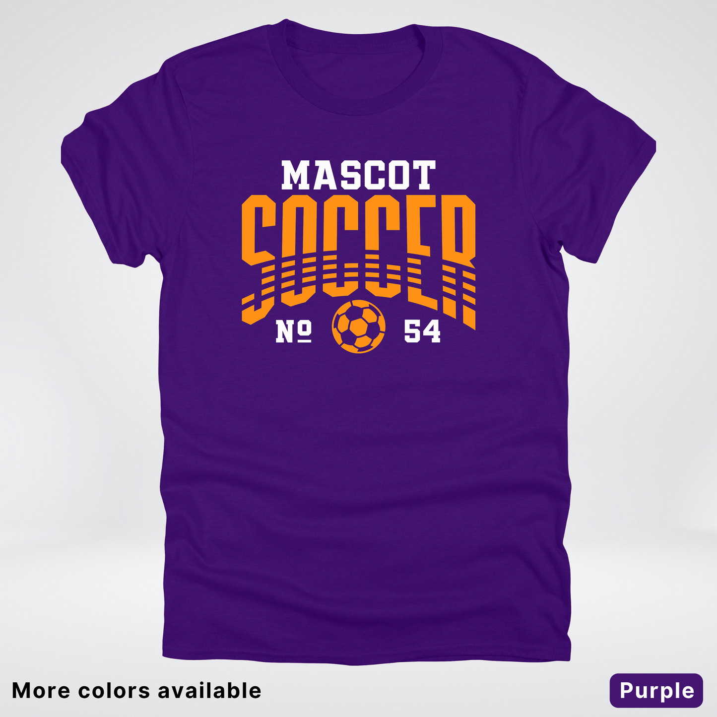 Custom Mascot & Number – Orange Design 07 - Soccer T-Shirt