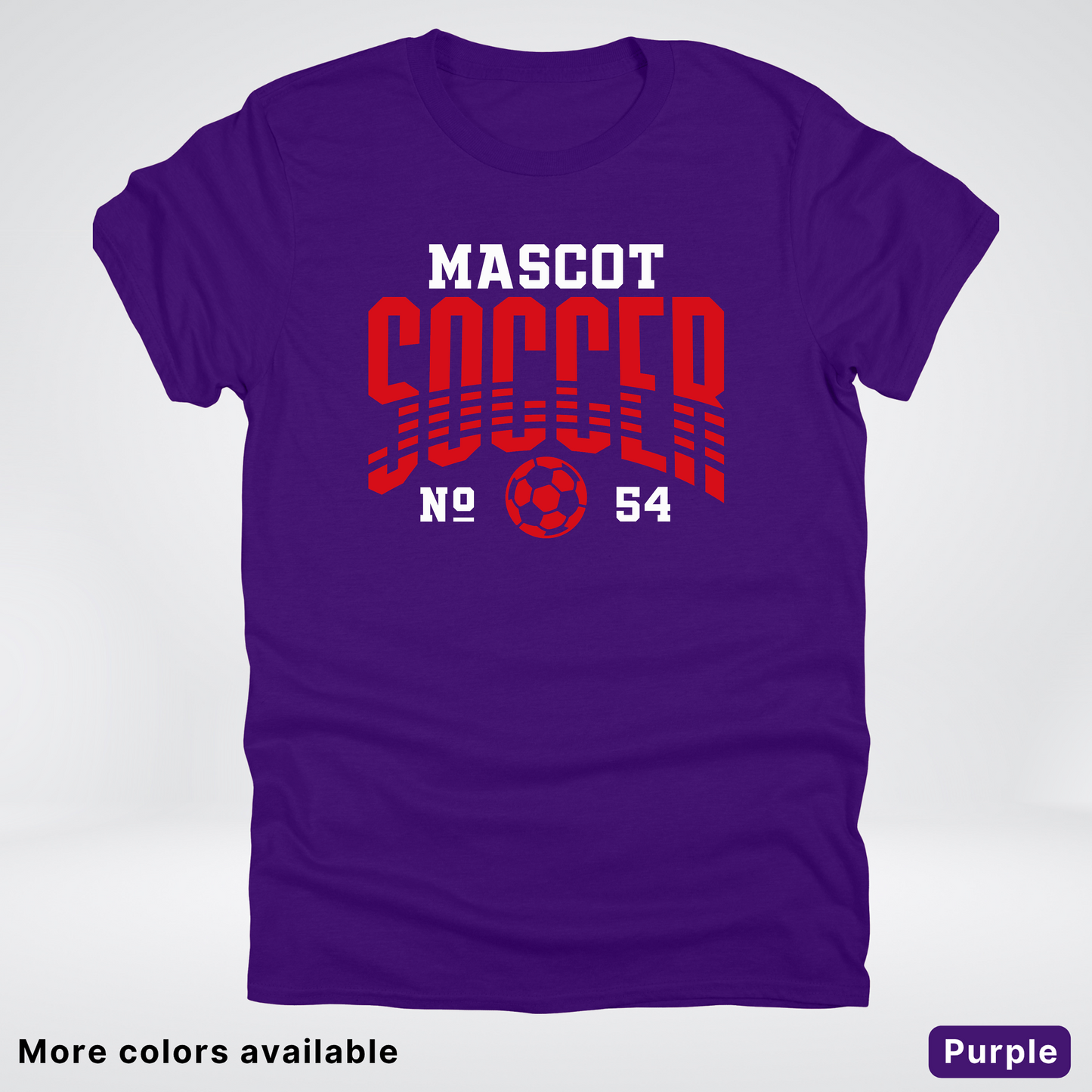 Custom Mascot & Number – Red Design 05 - Soccer T-Shirt