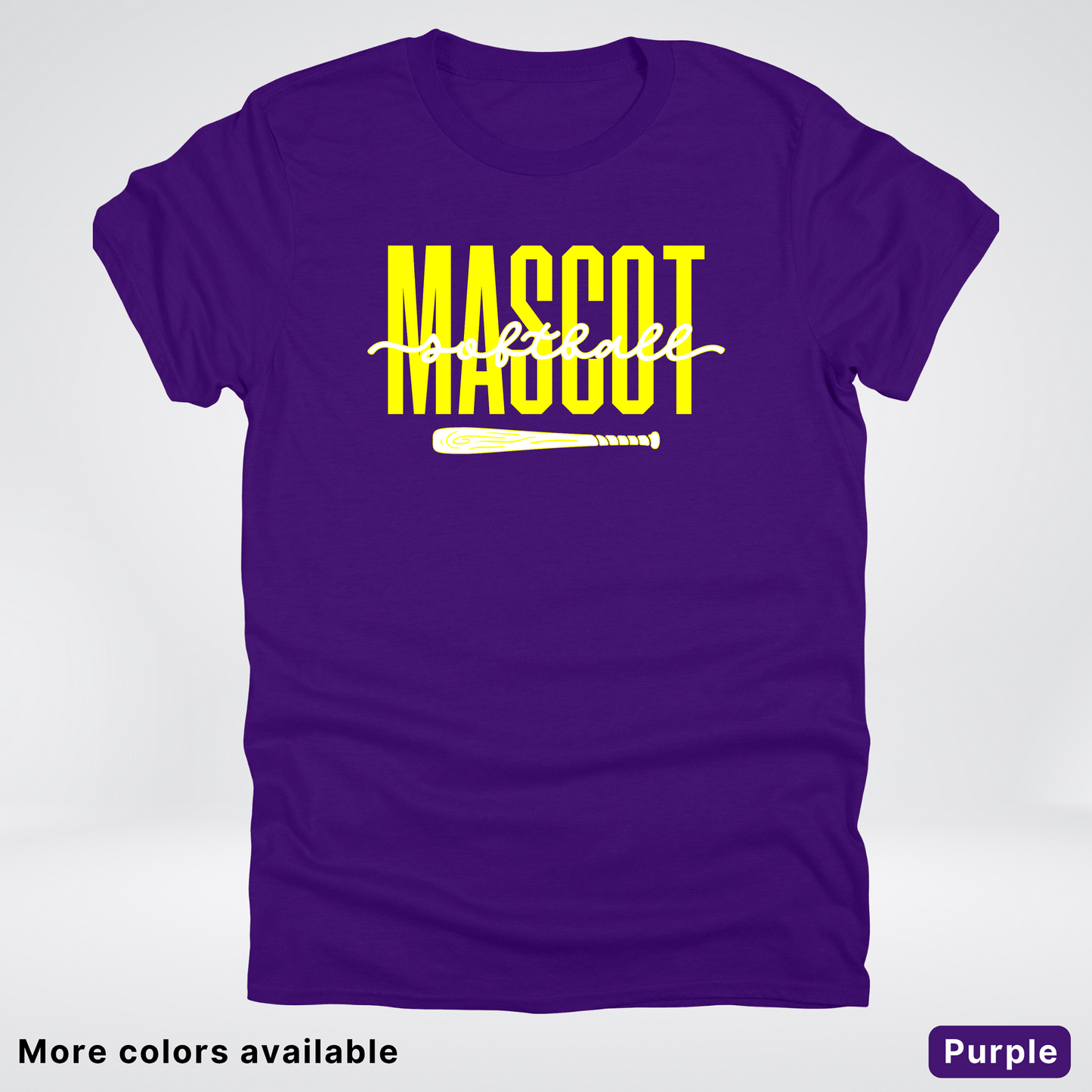 Custom Mascot – Yellow - Softball Design 32 T-Shirt