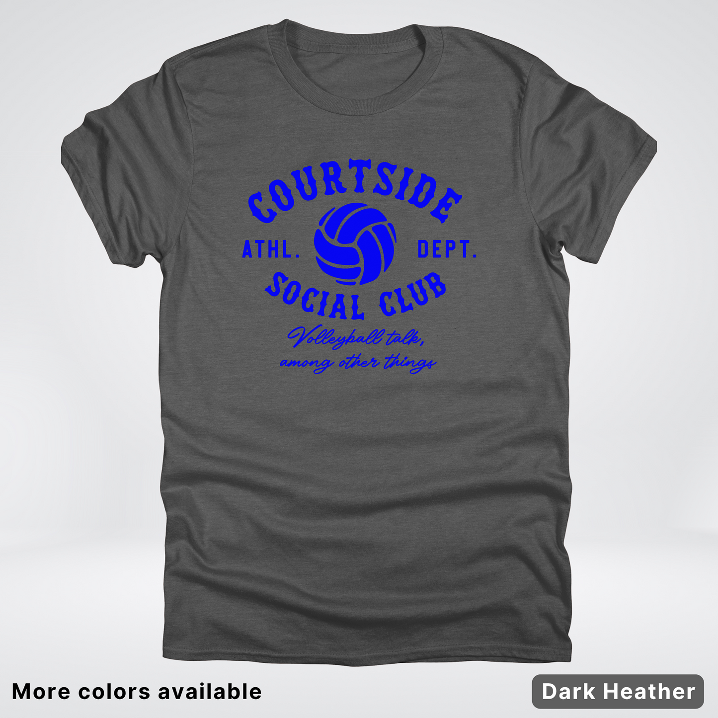 Courtside Social Club – Blue Design – Volleyball T-Shirt