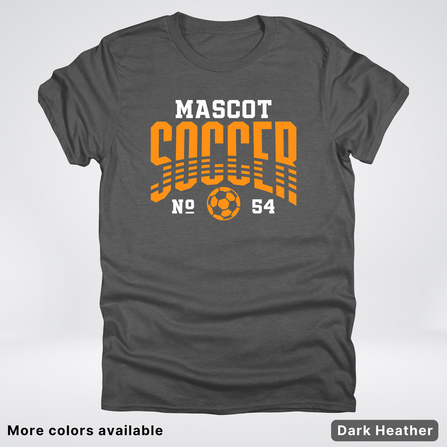 Custom Mascot & Number – Orange Design 07 - Soccer T-Shirt