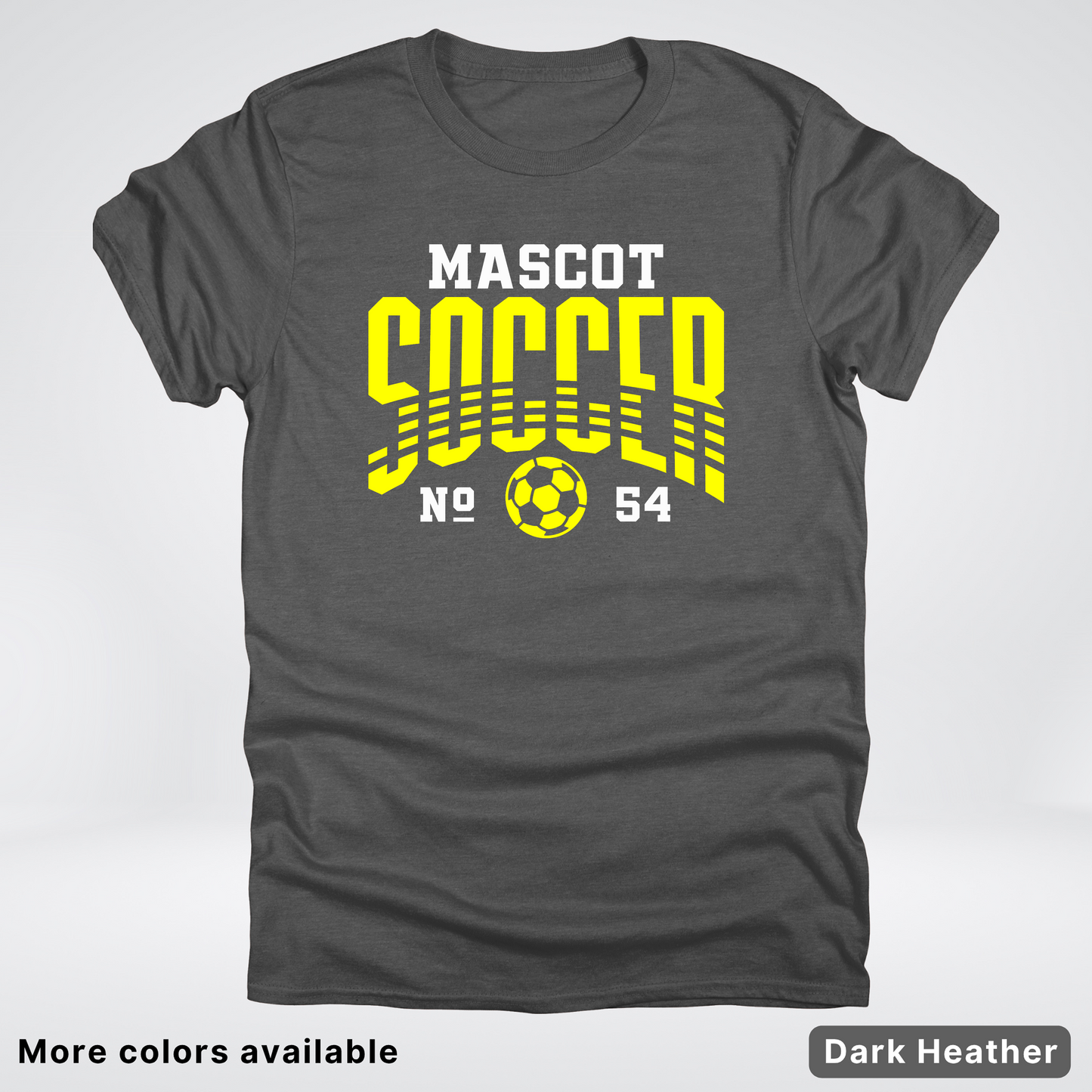 Custom Mascot & Number – Yellow Design 06 - Soccer T-Shirt