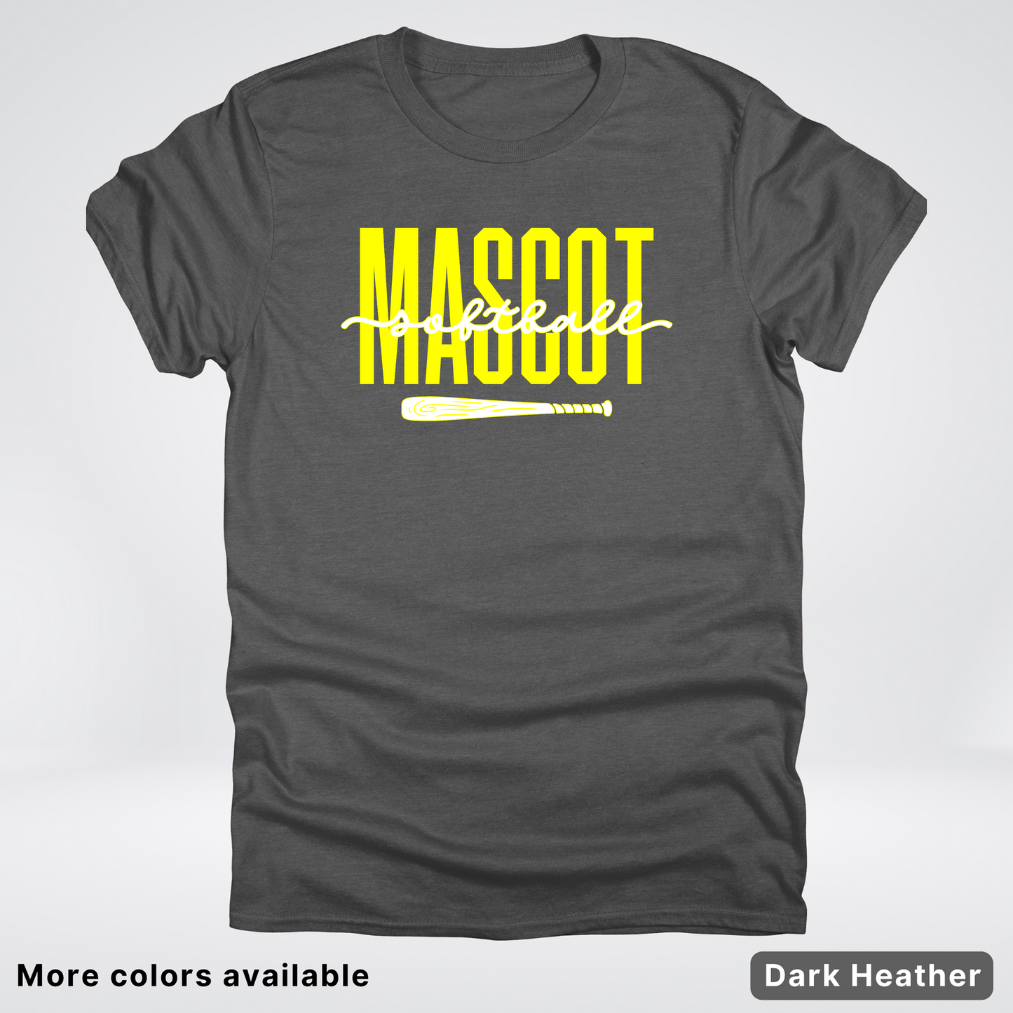 Custom Mascot – Yellow - Softball Design 32 T-Shirt