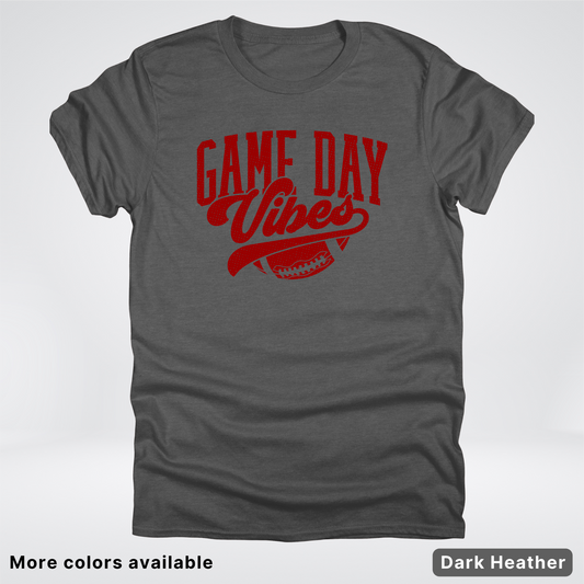 Game Day Vibes –Maroon Design - Football - T-Shirt