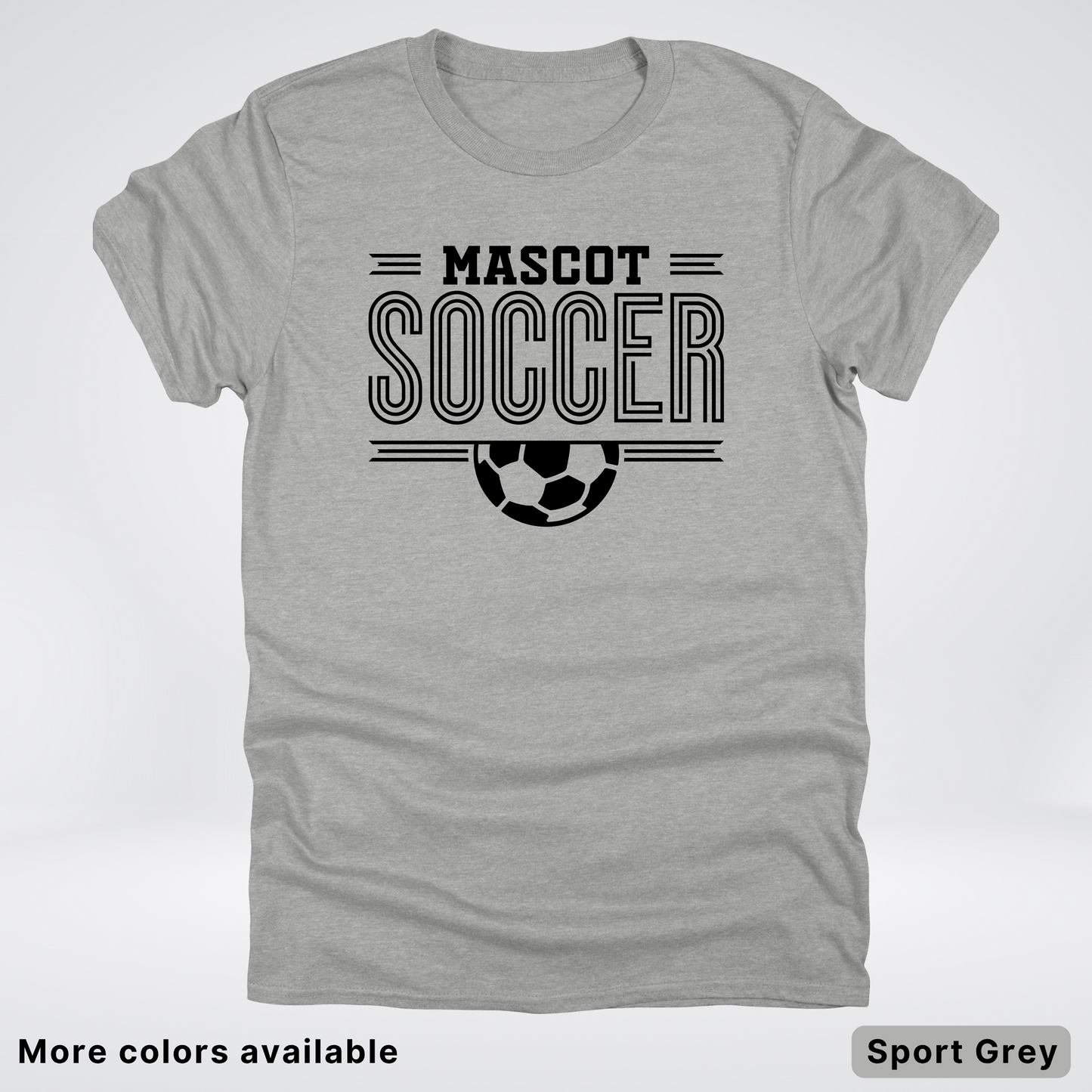 Custom Mascot – Black Design 15 - Soccer T-Shirt