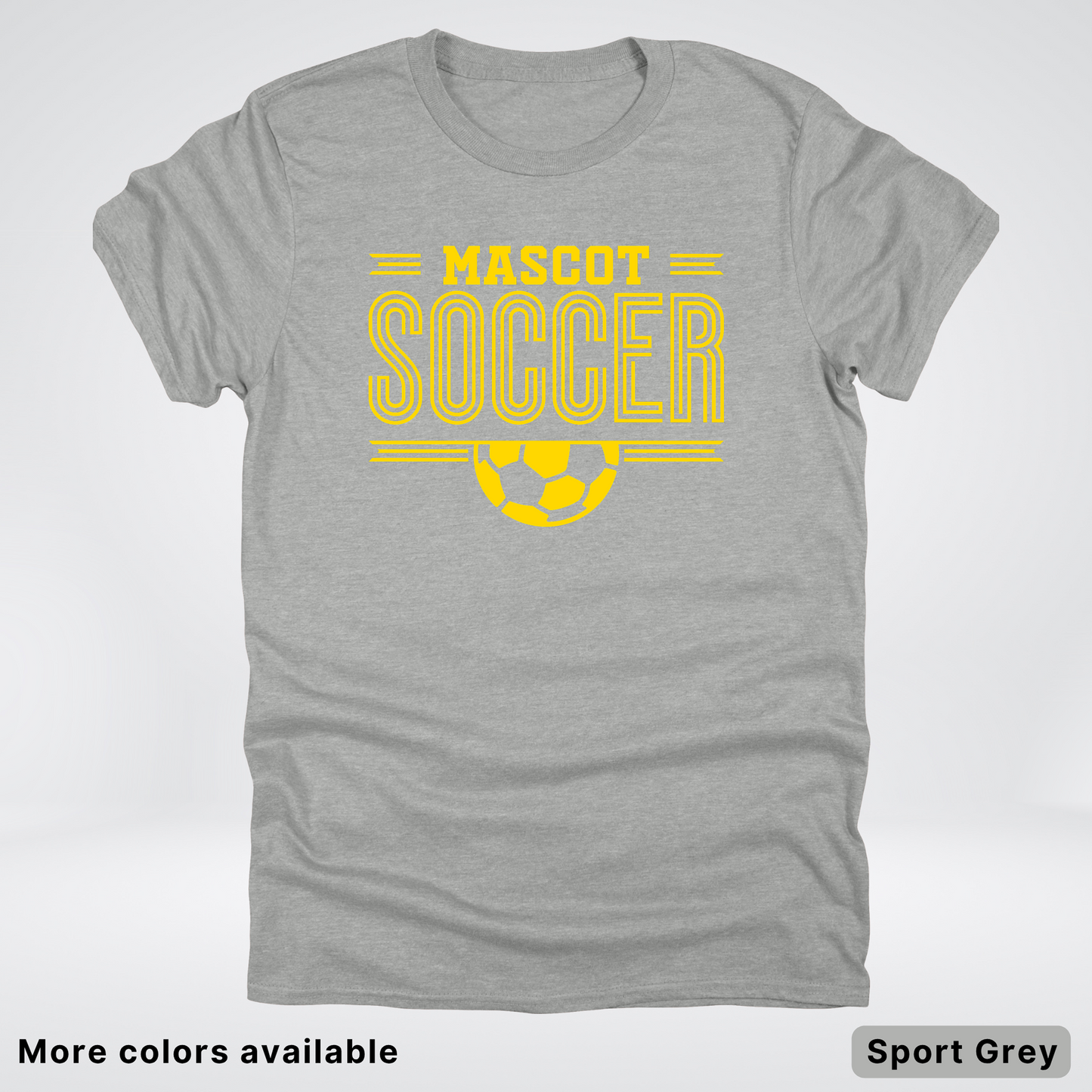 Custom Mascot – Gold Design 17 - Soccer T-Shirt