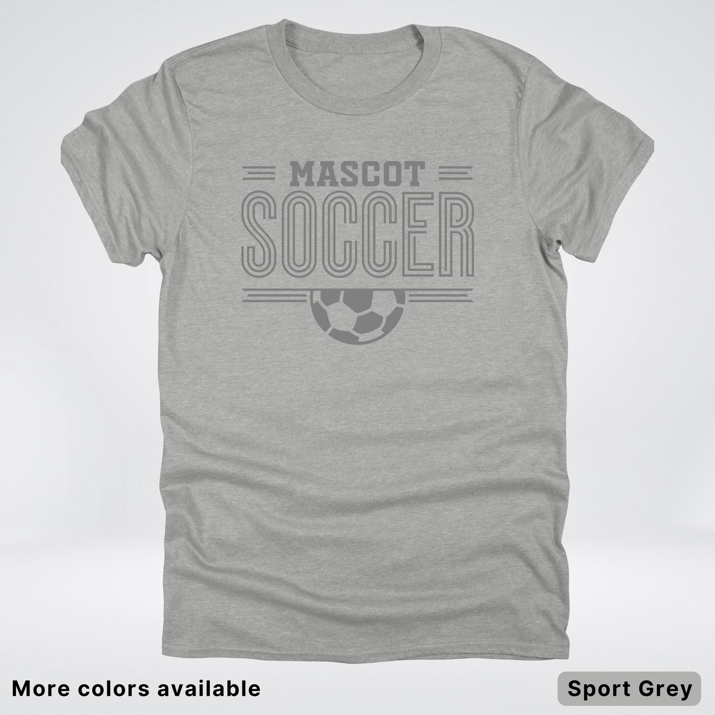 Custom Mascot – Gray Design 14 - Soccer T-Shirt