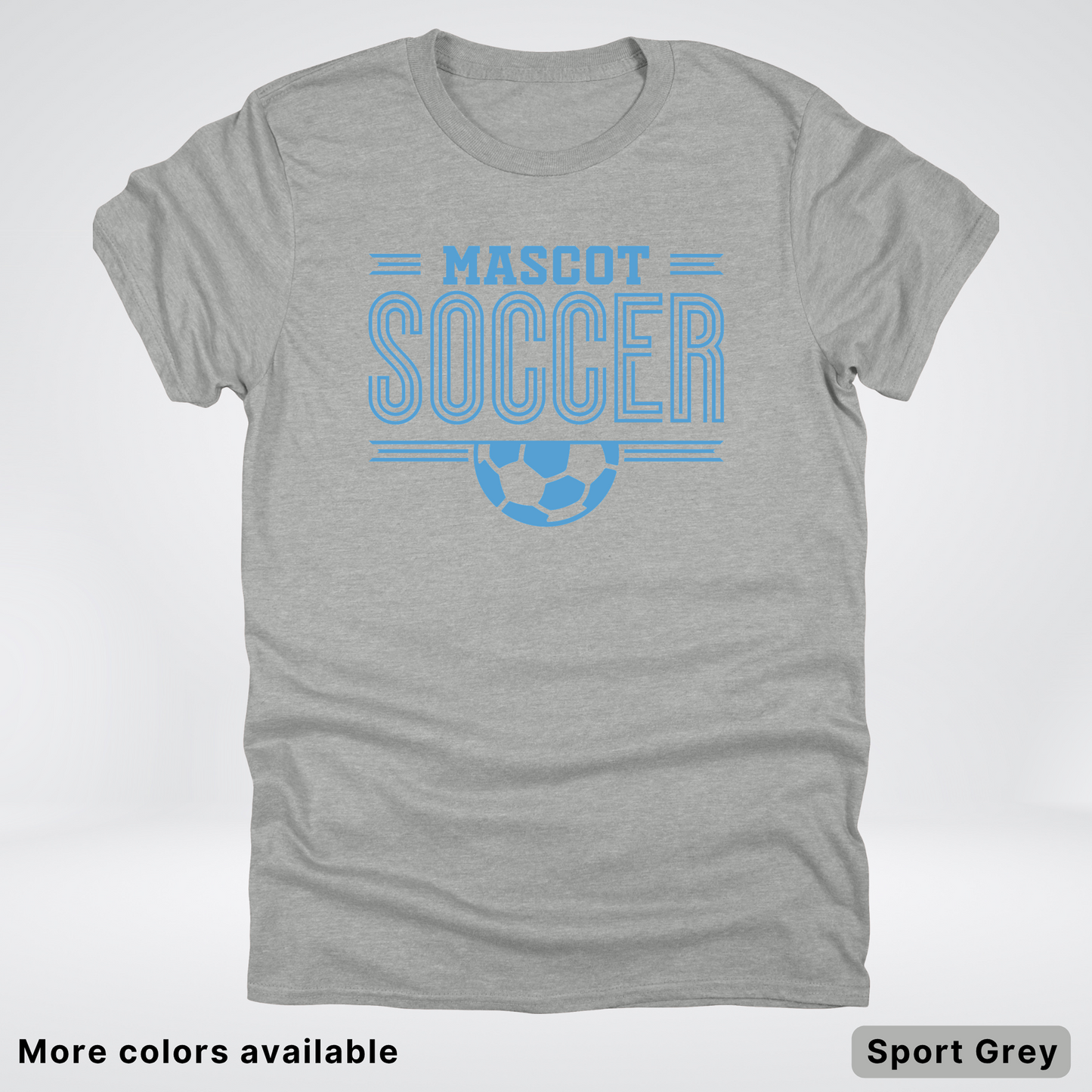Custom Mascot – Light Blue Design 23 - Soccer T-Shirt