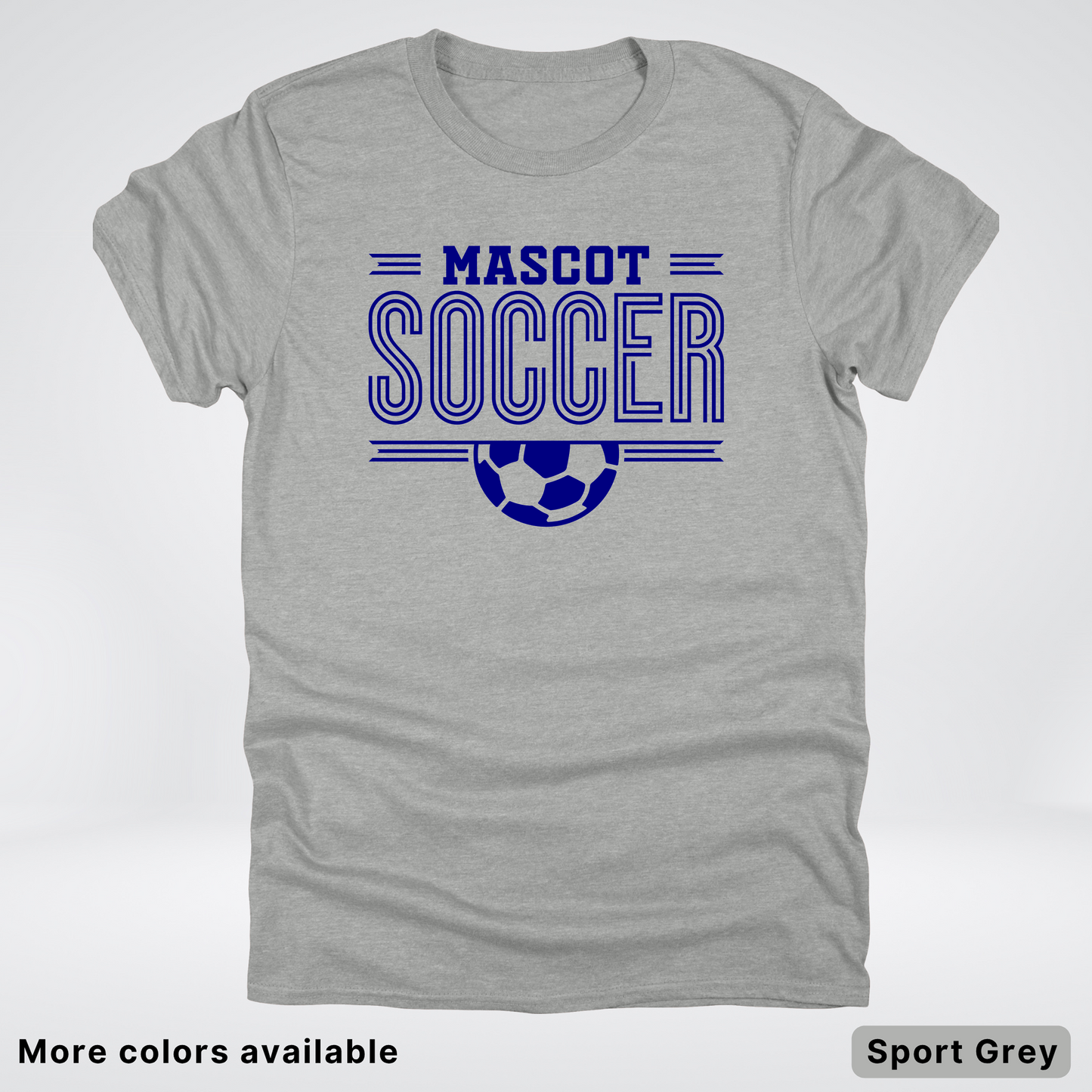 Custom Mascot – Navy Design 22 - Soccer T-Shirt