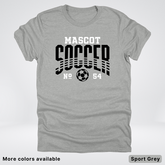 Custom Mascot & Number – Black Design 03 - Soccer T-Shirt