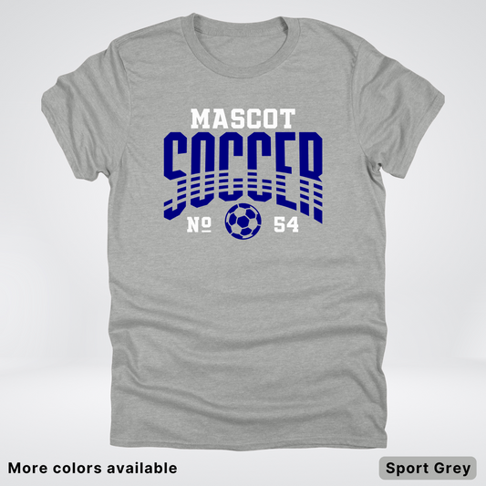 Custom Mascot & Number – Navy Design 09 - Soccer T-Shirt