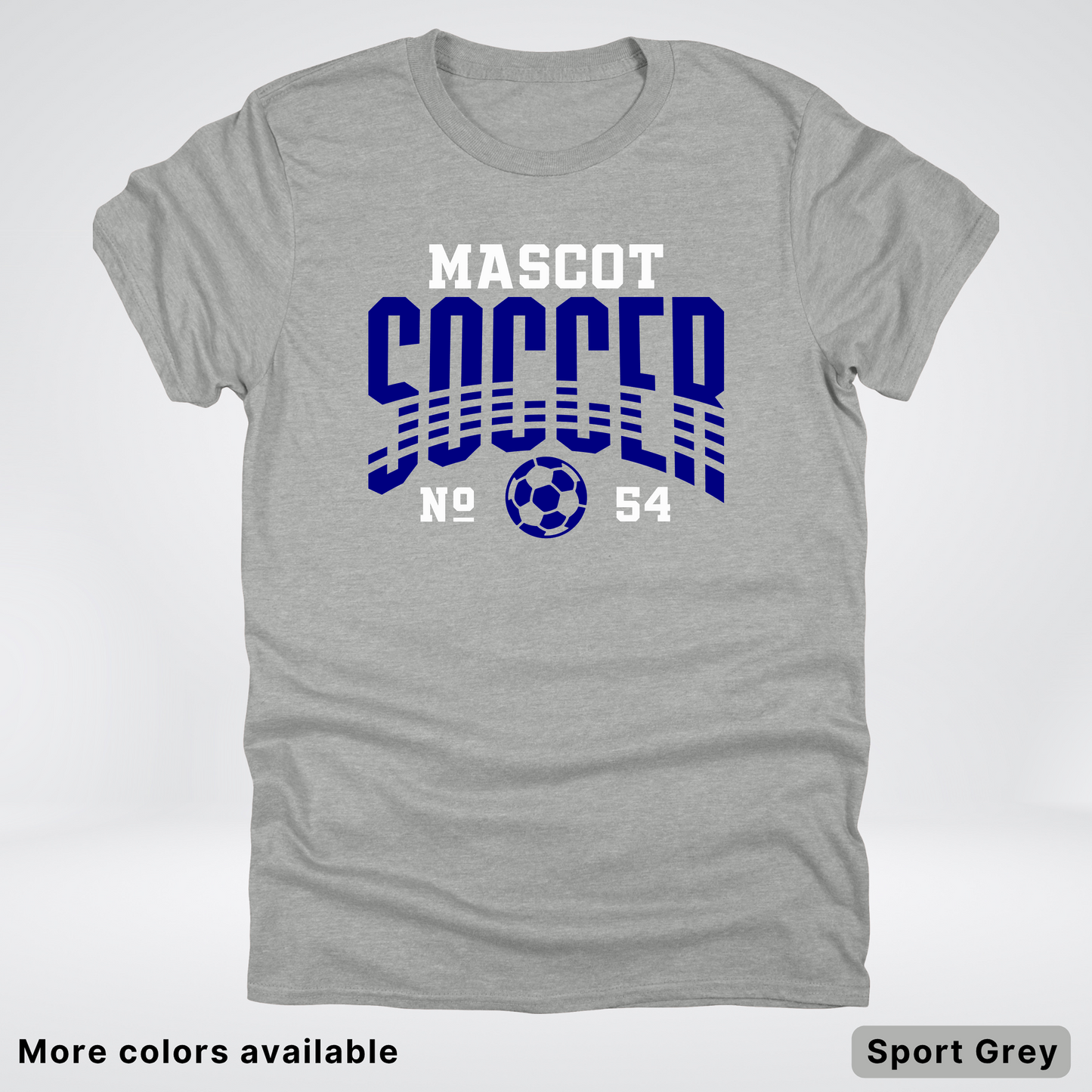 Custom Mascot & Number – Navy Design 09 - Soccer T-Shirt