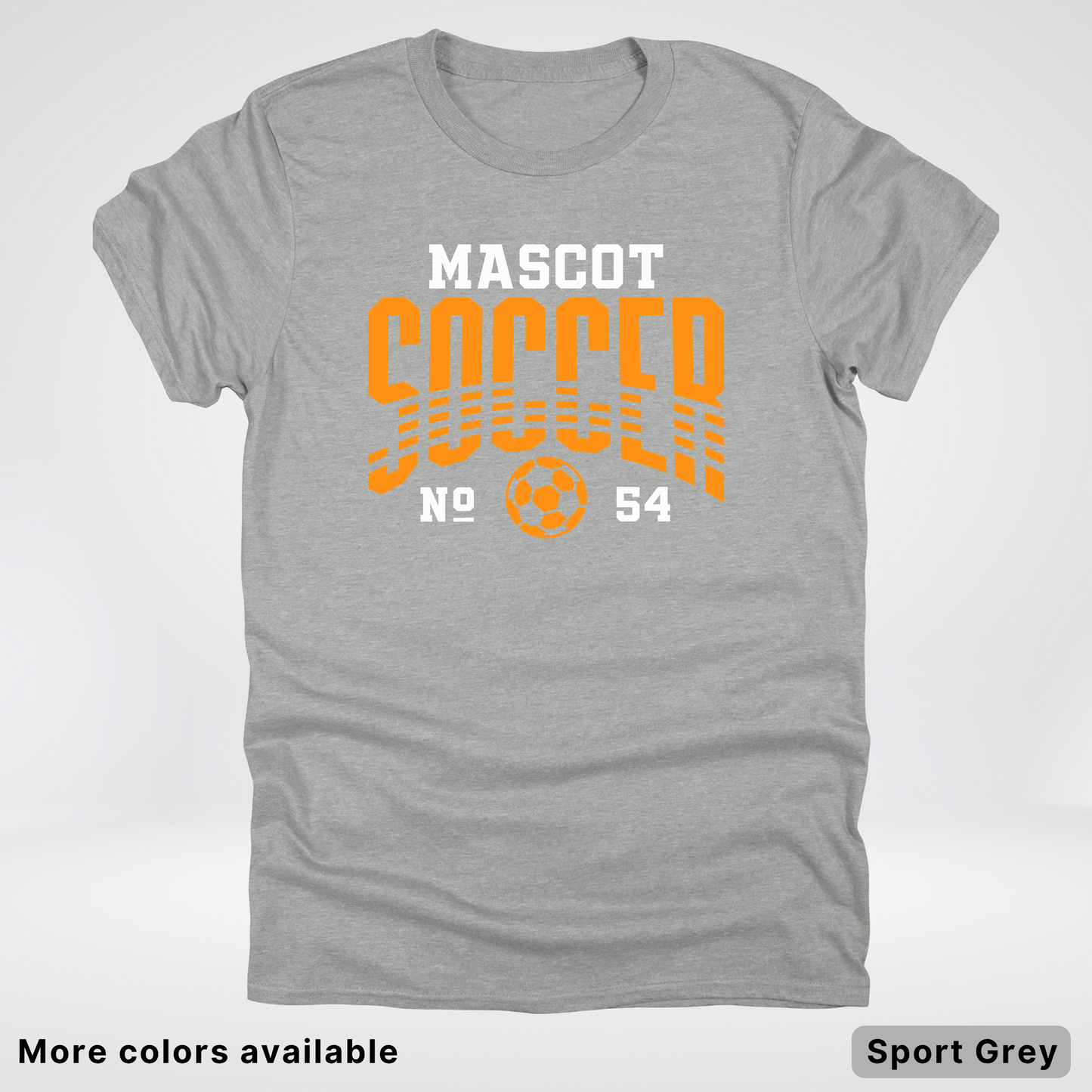 Custom Mascot & Number – Orange Design 07 - Soccer T-Shirt