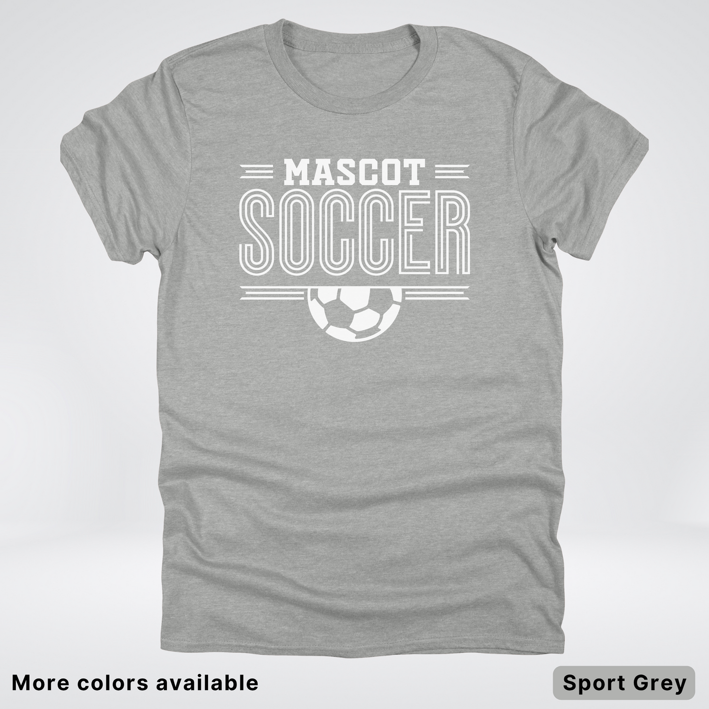Custom Mascot – White Design 13 - Soccer T-Shirt