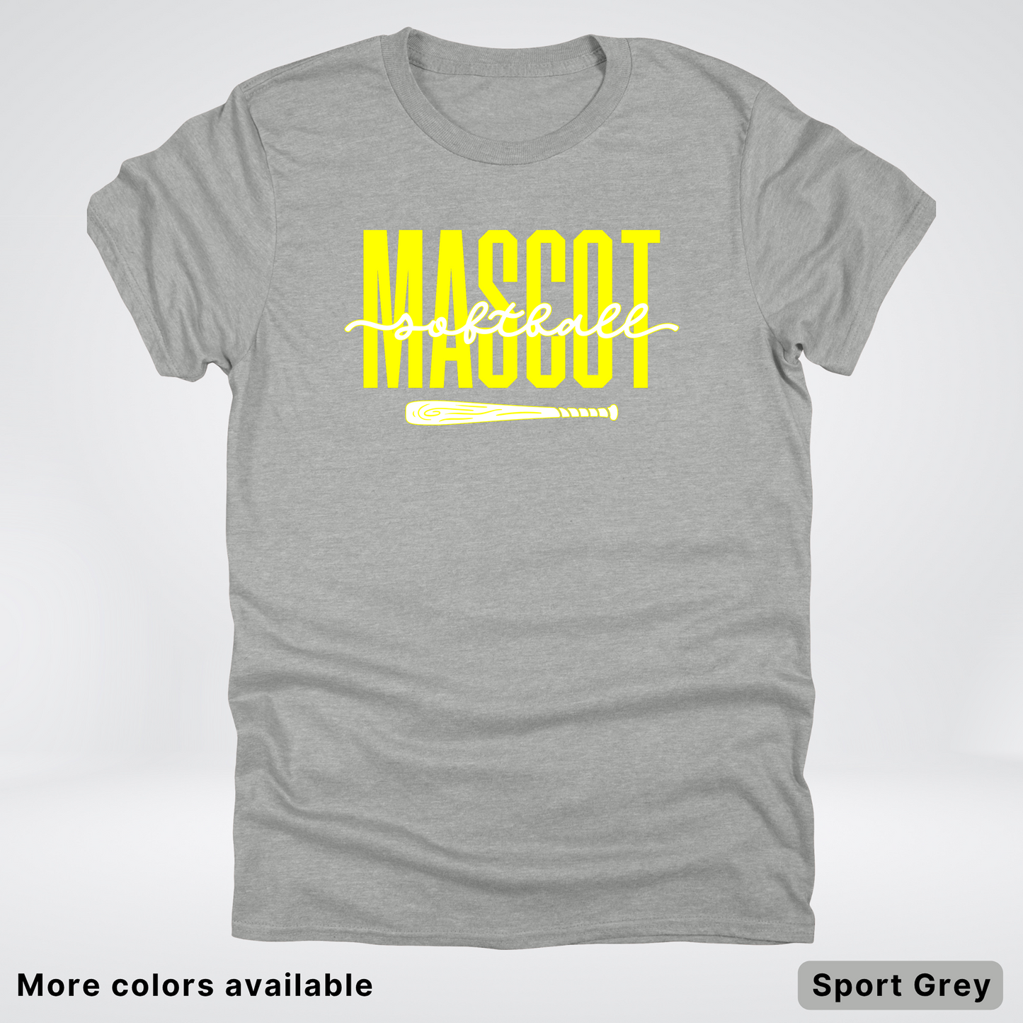 Custom Mascot – Yellow - Softball Design 32 T-Shirt