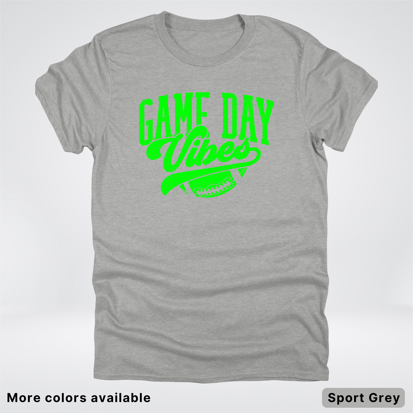 Game Day Vibes - Green Design - Football - T-Shirt