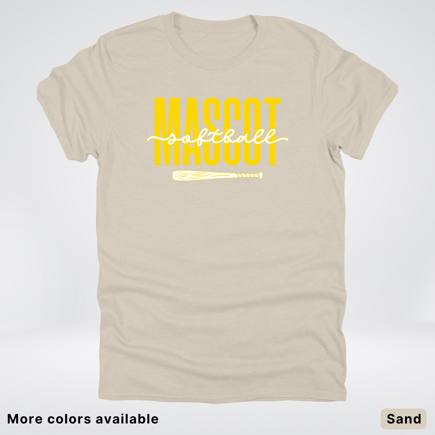 Custom Mascot – Gold - Softball Design 31 T-Shirt
