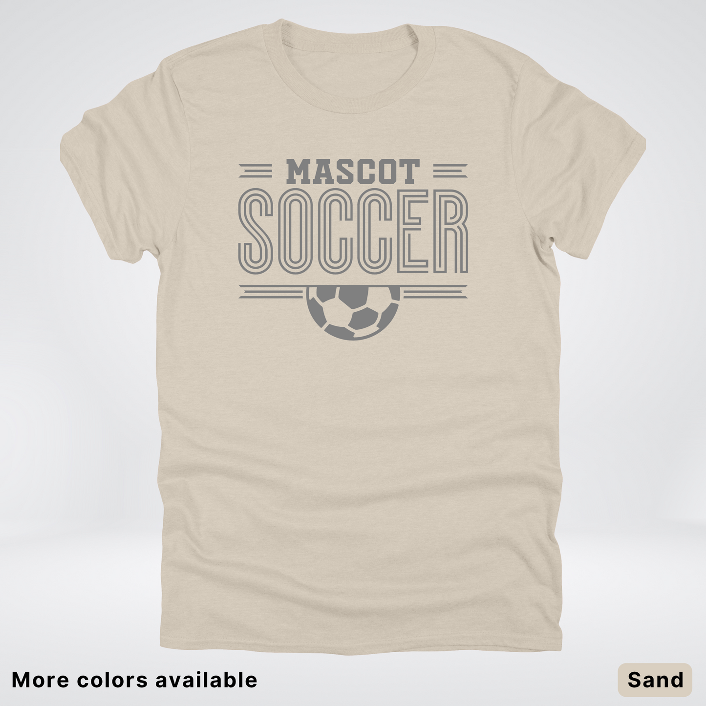 Custom Mascot – Gray Design 14 - Soccer T-Shirt