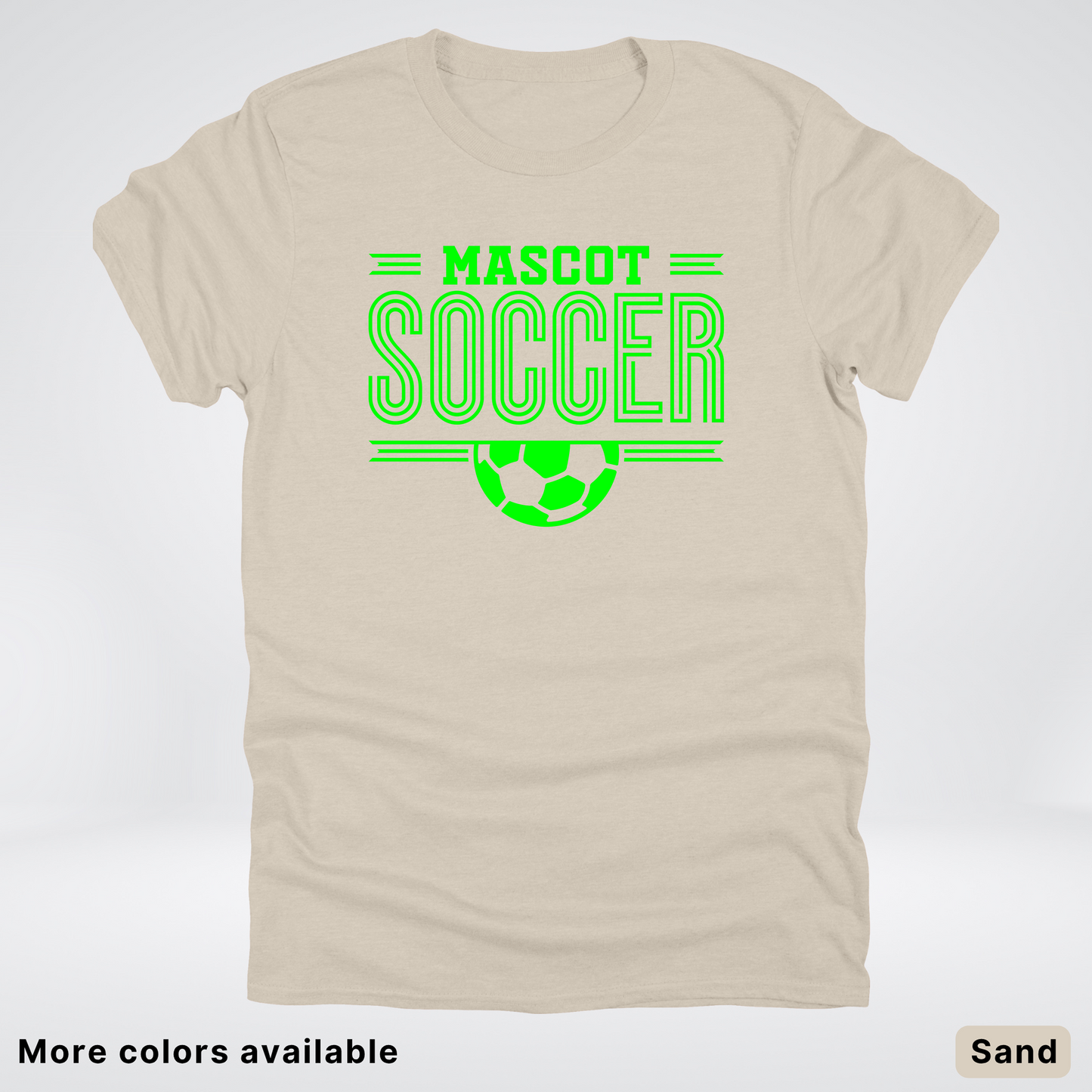 Custom Mascot – Green Design 21 - Soccer T-Shirt