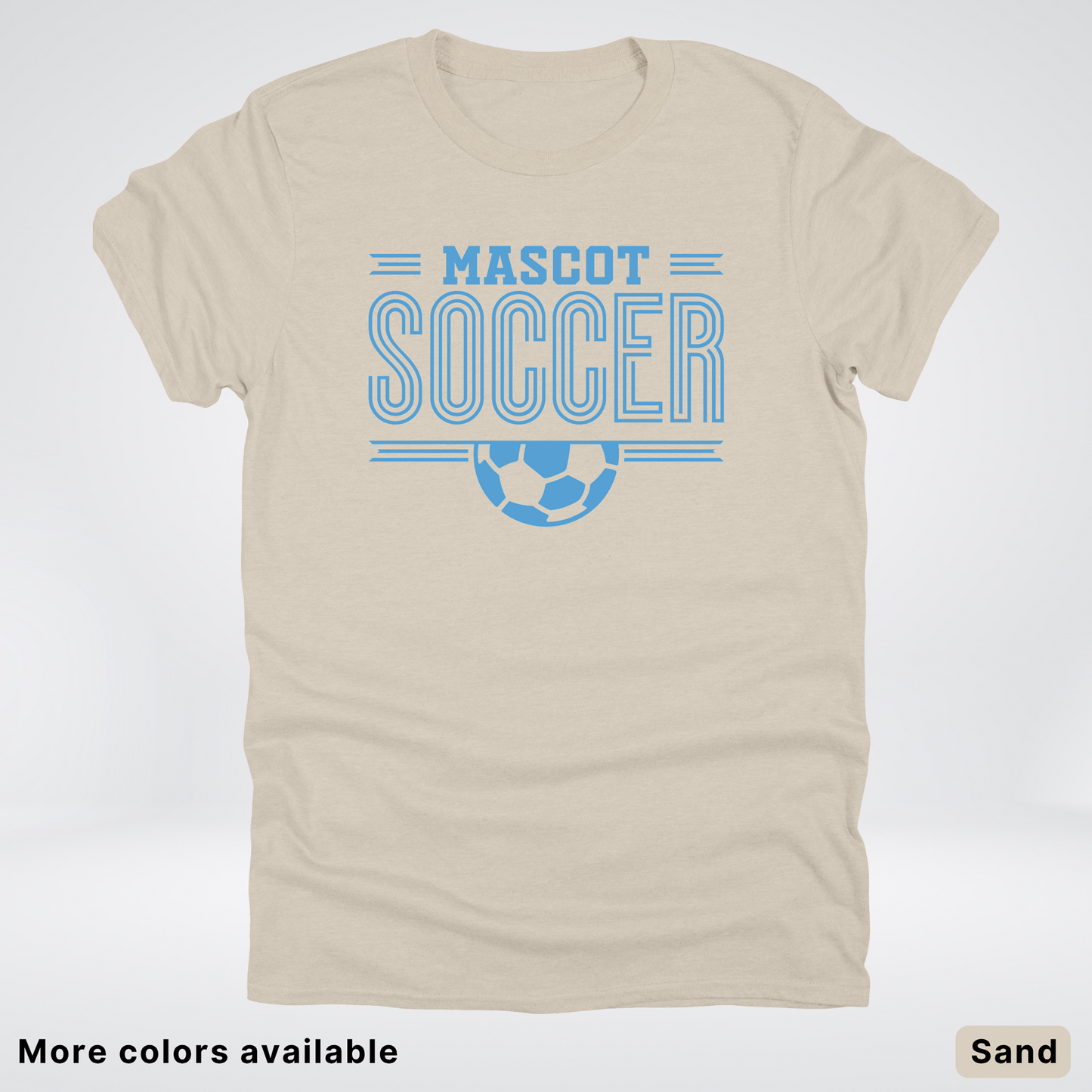 Custom Mascot – Light Blue Design 23 - Soccer T-Shirt