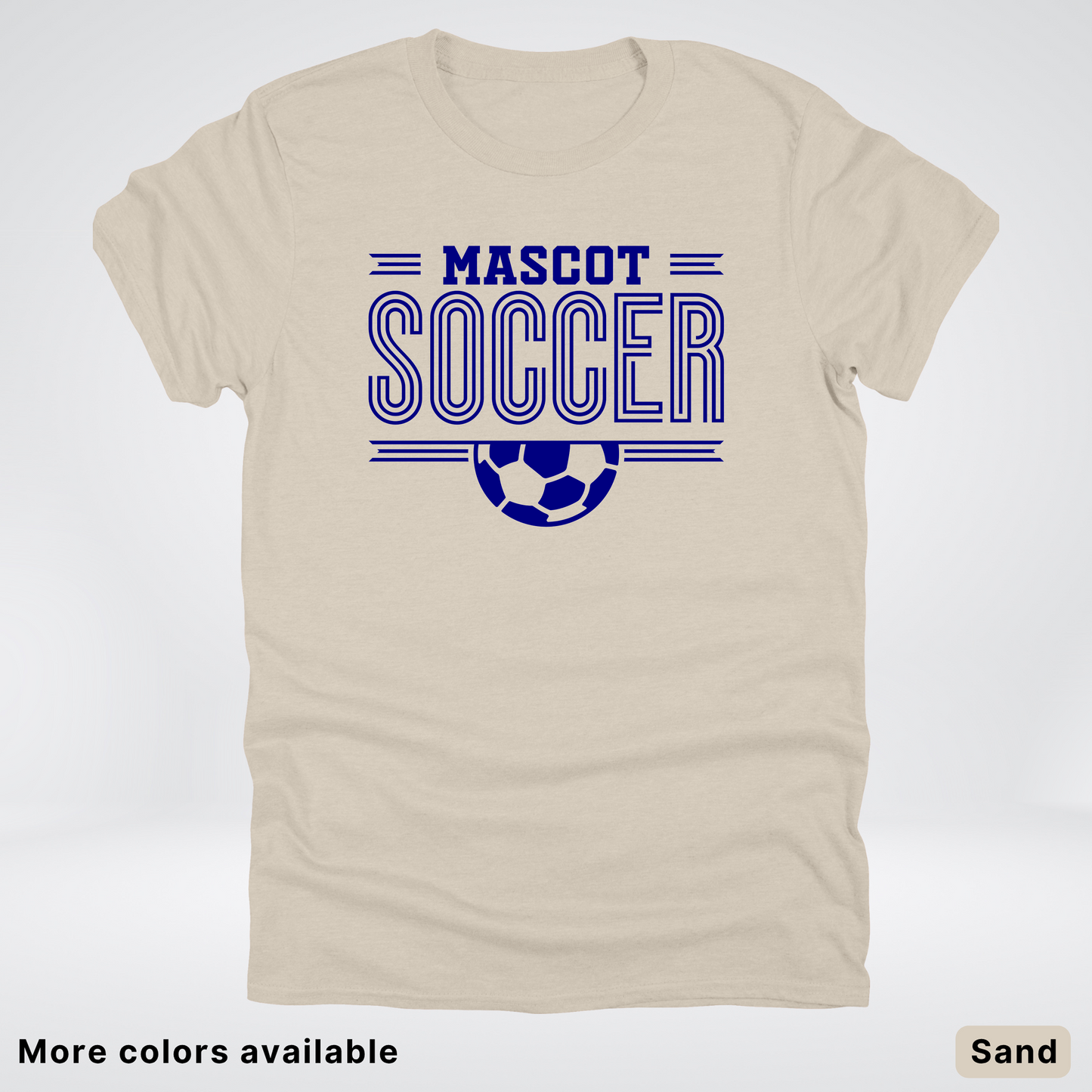 Custom Mascot – Navy Design 22 - Soccer T-Shirt