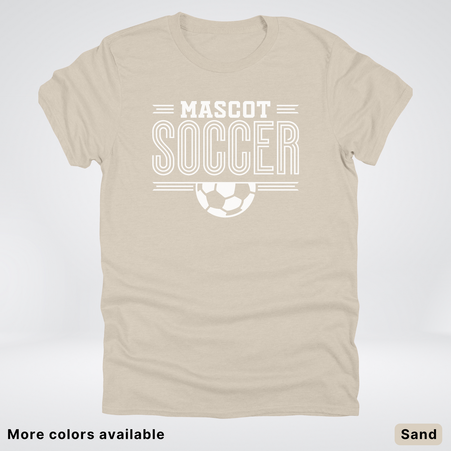 Custom Mascot – White Design 13 - Soccer T-Shirt