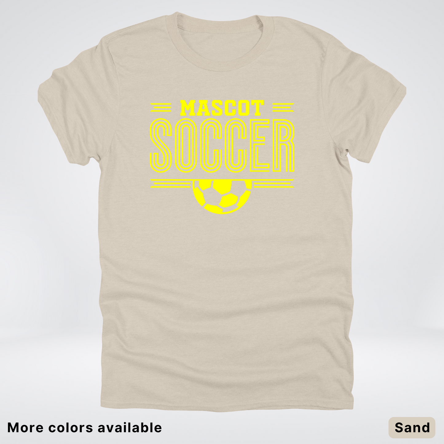 Custom Mascot – Yellow Design 19 - Soccer T-Shirt