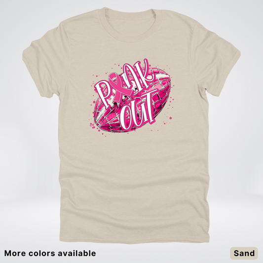 Pink Out Football Splatter - T-Shirt