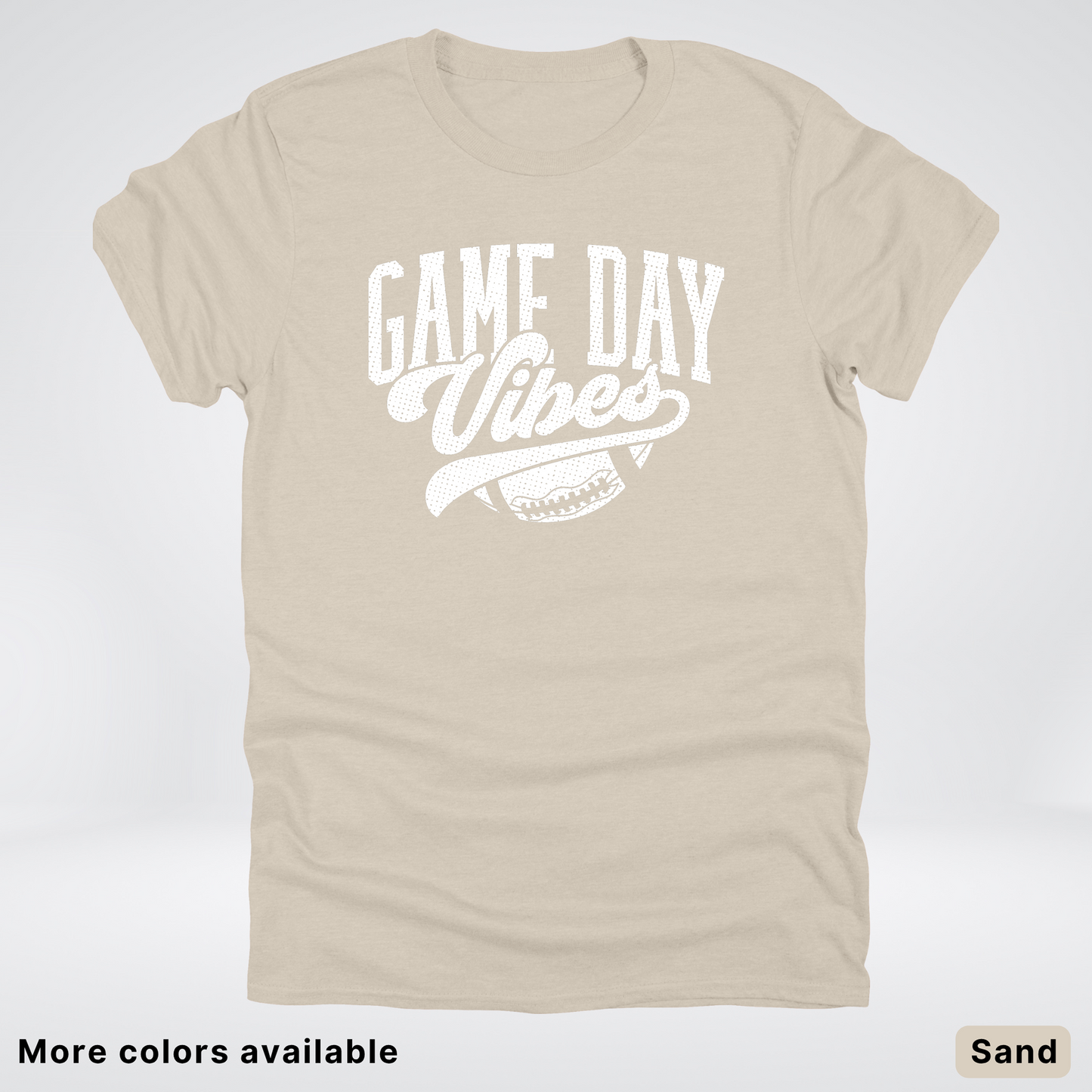 Game Day Vibes - White Design 2 - Football T-Shirt