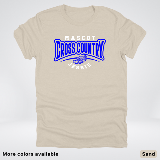 Custom Mascot & Name – Blue Design – Cross Country 05 - T-Shirt