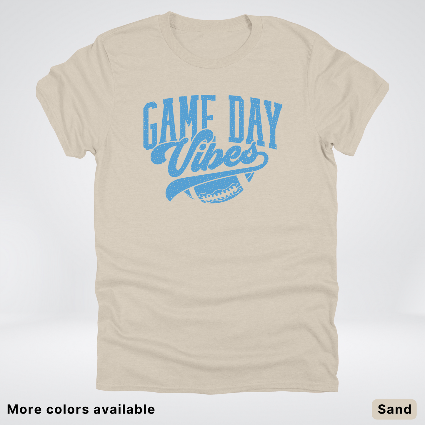 Game Day Vibes – Light Blue Design - Football - T-Shirt