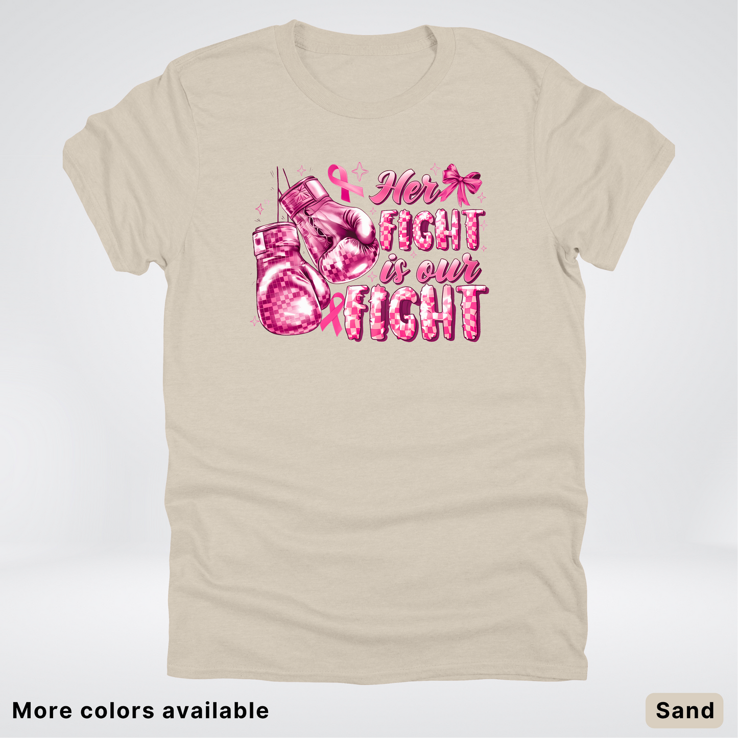 Her Fight Is Our Fight Boxing Pink Out - T-Shirt
