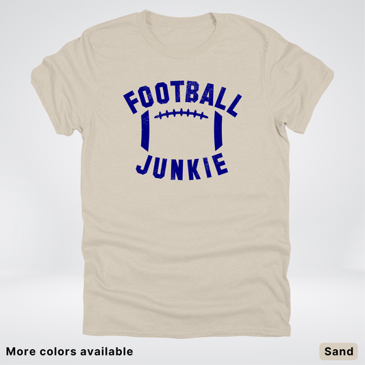 Football Junkie – Navy Design - T-Shirt
