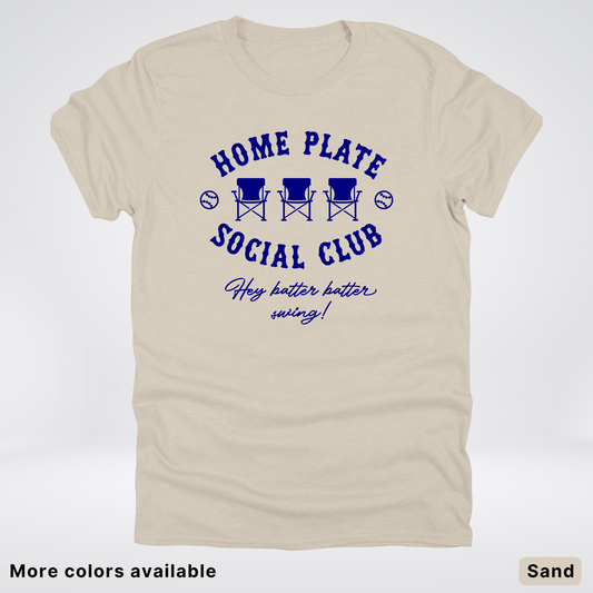 Home Plate Social Club – Navy Design - T-Shirt