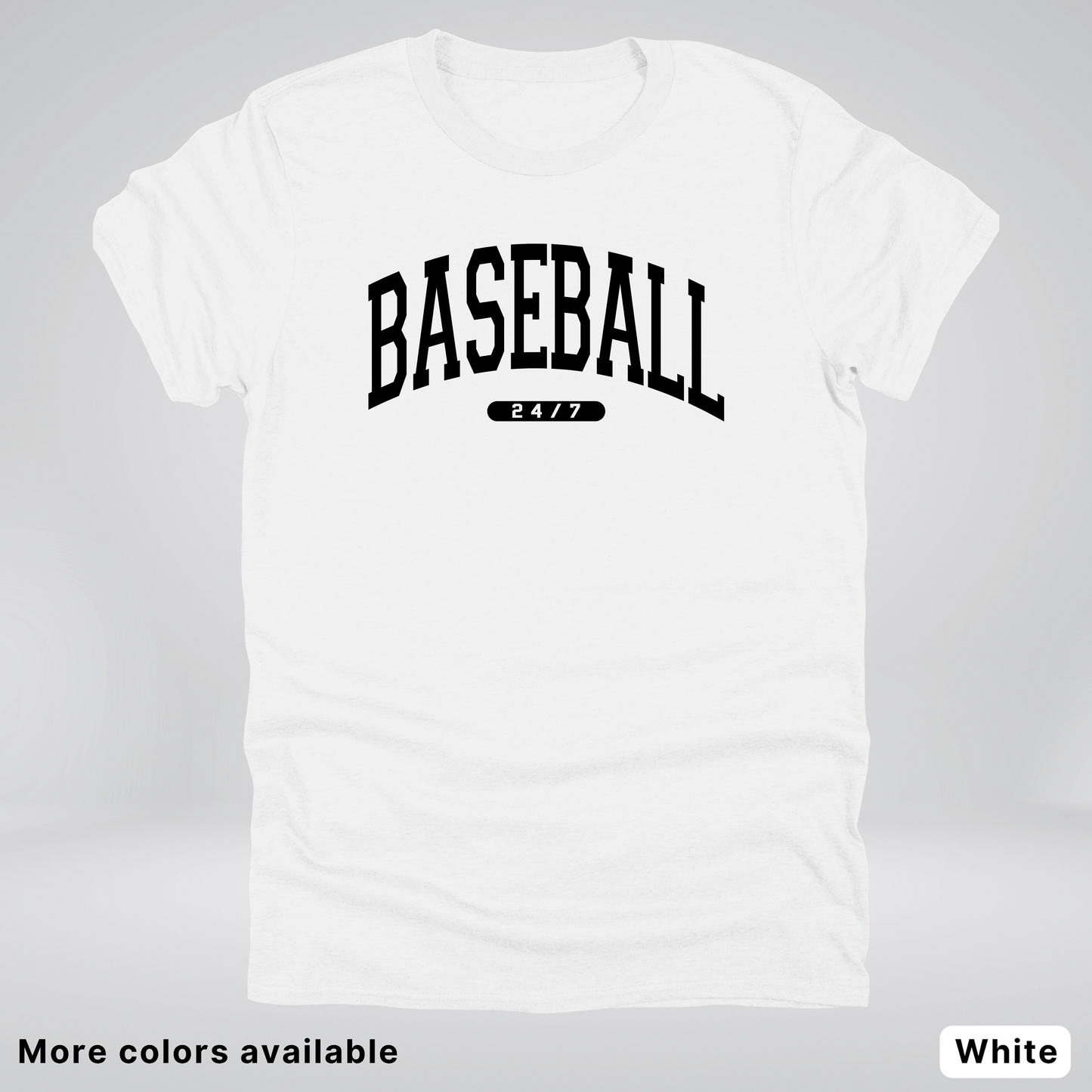 BASEBALL 24/7 Black Design T-Shirt
