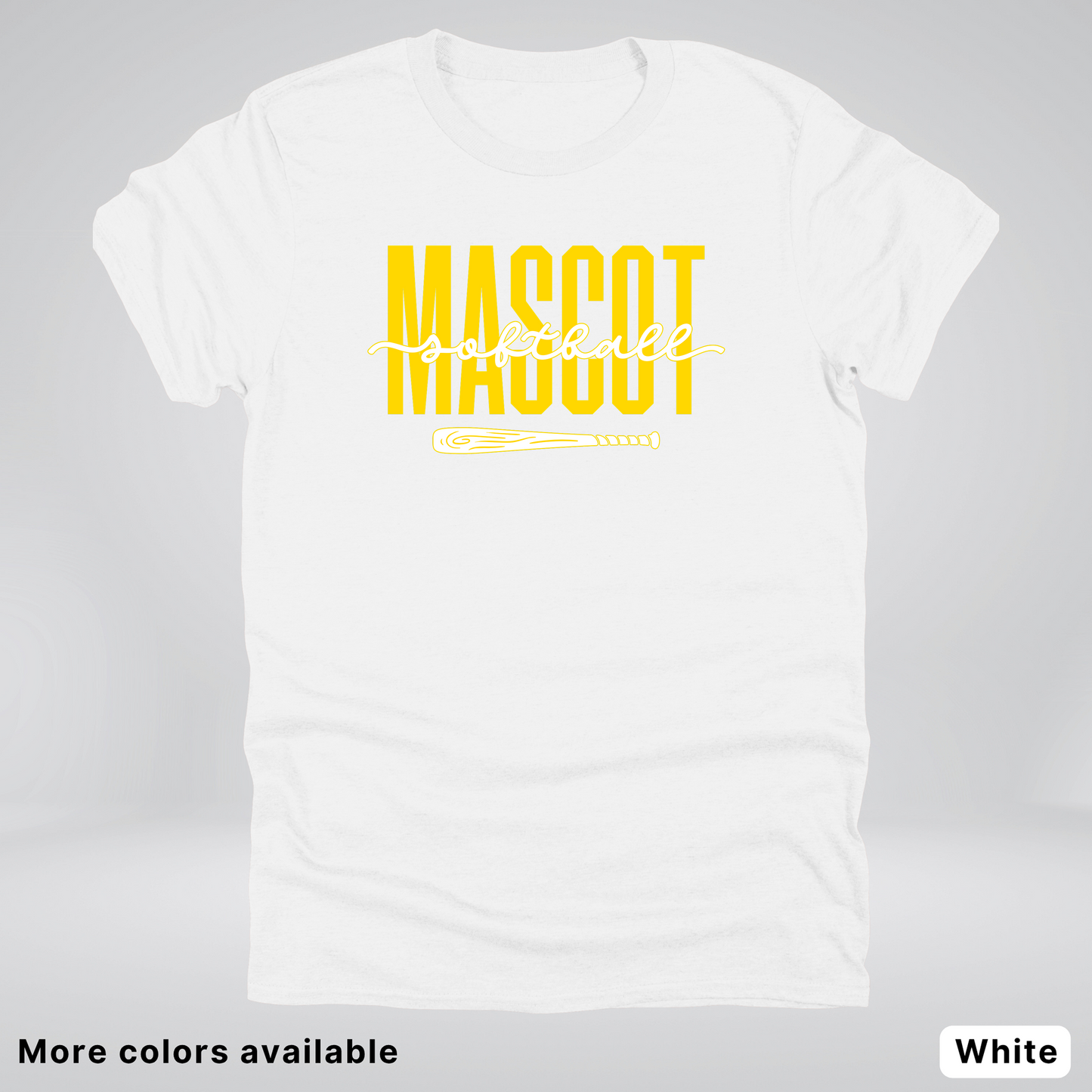 Custom Mascot – Gold - Softball Design 31 T-Shirt