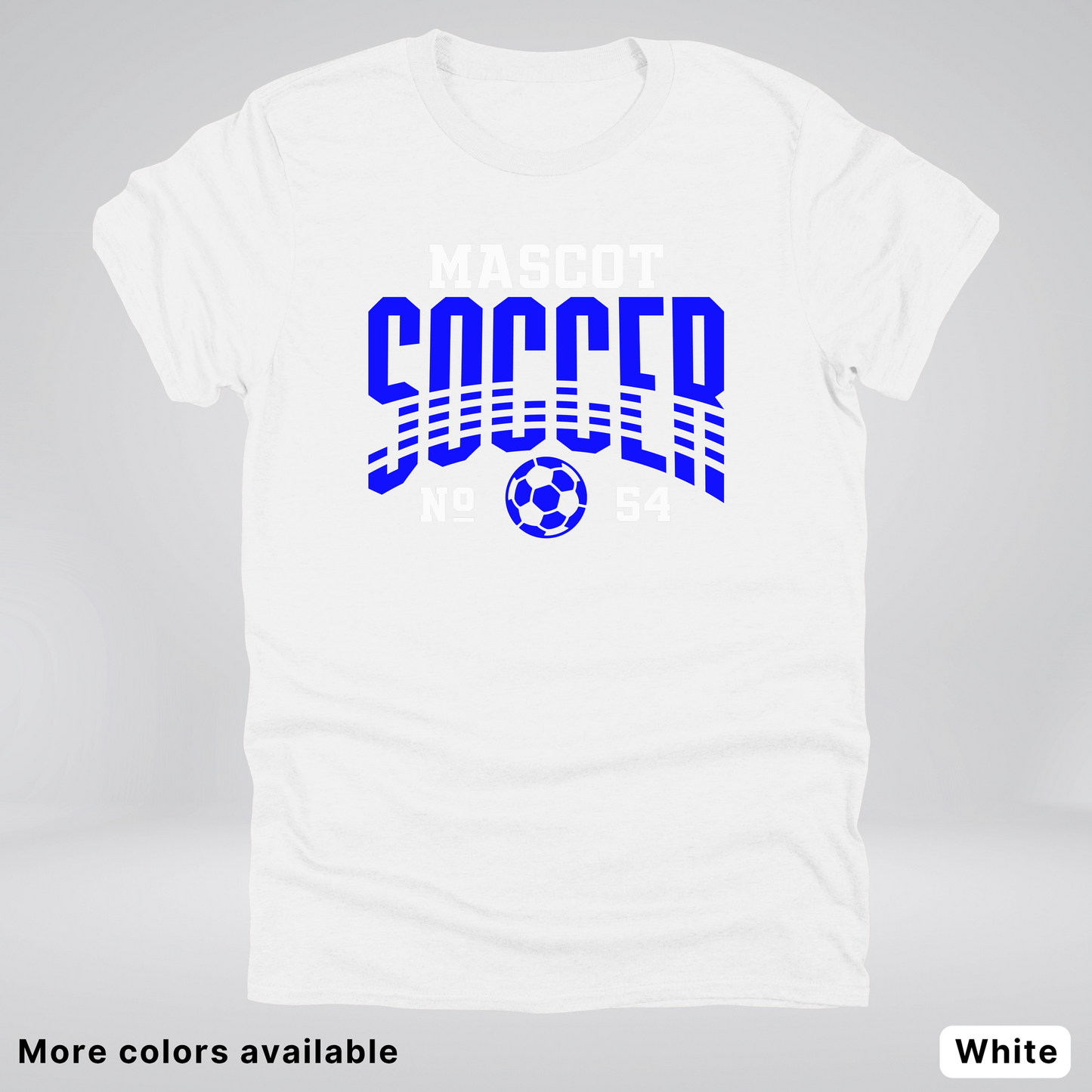 Custom Mascot & Number – Blue Design 02 - Soccer T-Shirt