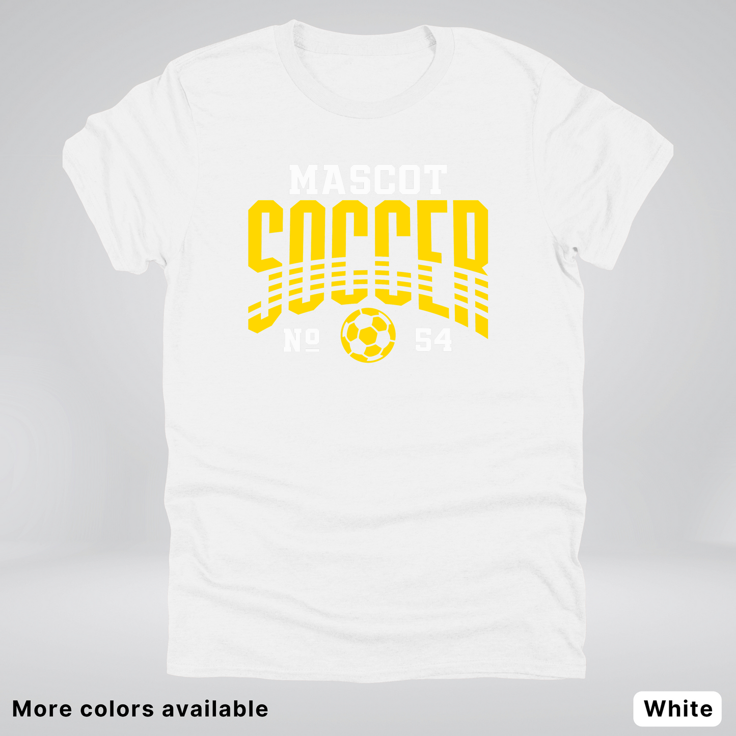 Custom Mascot & Number – Gold Design 04 - Soccer T-Shirt